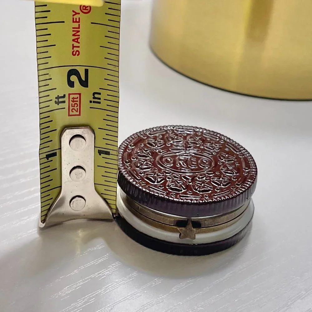 Vintage 90's Oreo Cookie Porcelain Tiny Hinged Trinket Treasure Box - Picture 7 of 12